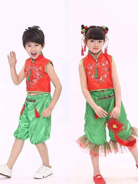 chinese national dance Children's Day performance dance clothes singapore