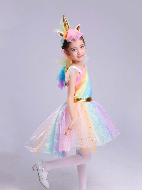 Rainbow Unicorn dress costume for kids singapore