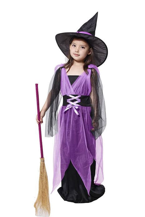 Girl Purple Witch costume for kids singapore