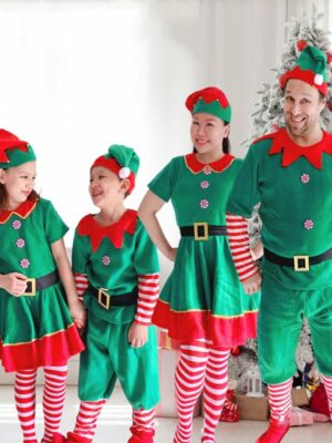 family Christmas Santa elves Costume