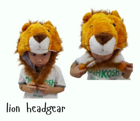 lion headgear plush