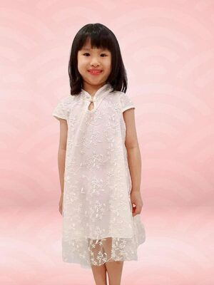 Peony Lace Dress lunar New Year Singapore
