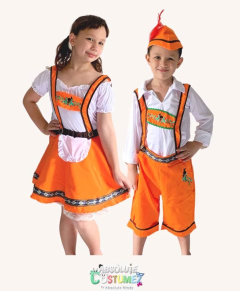 German in Orange costume