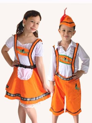 German in Orange costume