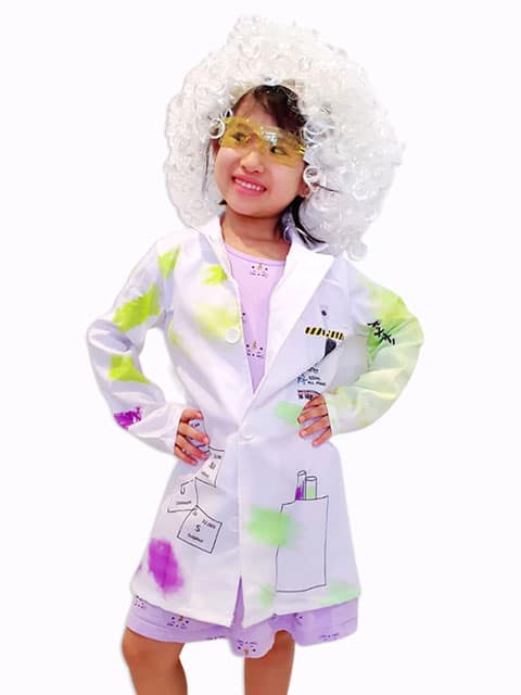 Scientist with Wig genius costume