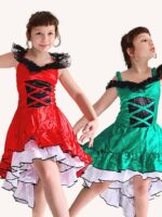 Red and green Kids Flamenco Dress