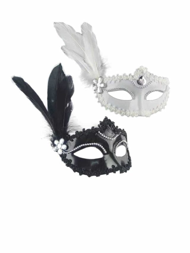 Carnival mask classic lavish with feather. a nice costume accessories