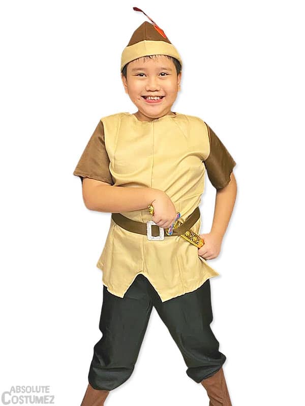 Robinhood the famous book character costume for children 6-9 years old
