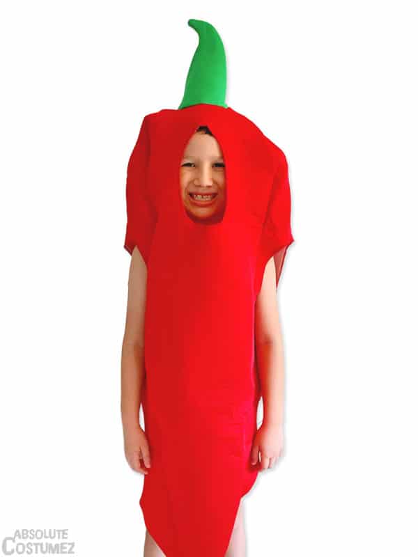 Hot chilli Man costume for children 4 to 7 years old.