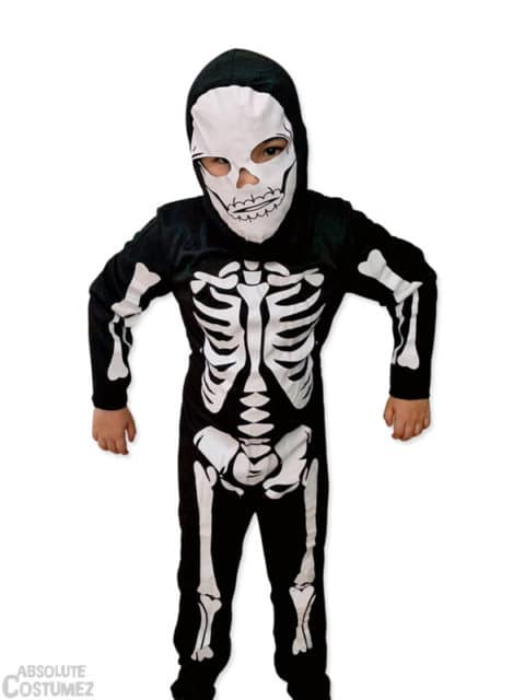 Skeleton mono is the bare bone costume for children 3 to 8 years old