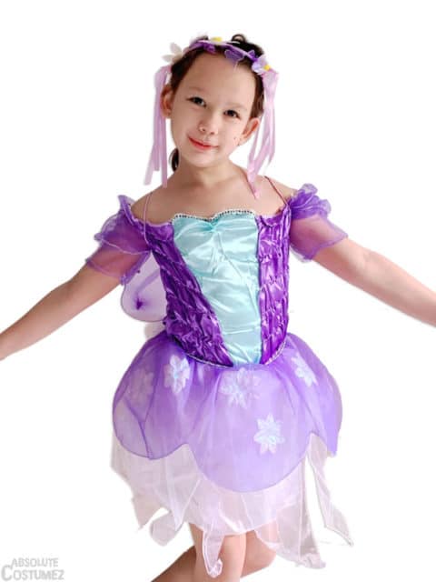 Violet fairy is a pixie costume for children