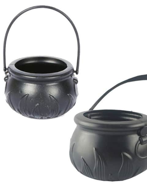 Witch cauldron Halloween Candy With Handle Halloween Trick Or Treat Candy Holder