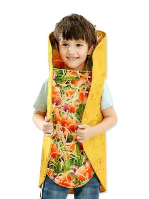 Toddler Taco costume transform kids in cute yummy Mexican food character.