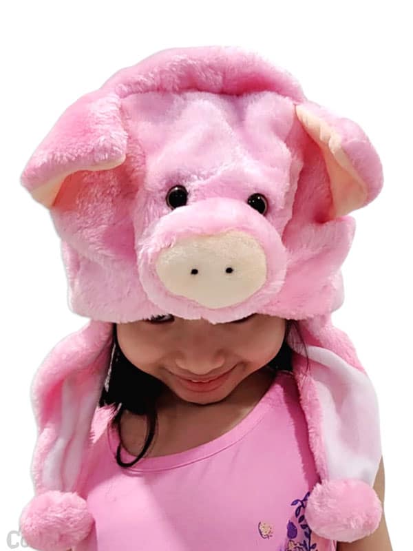 This Pig Headgear transforms children into a cute farm pinky.