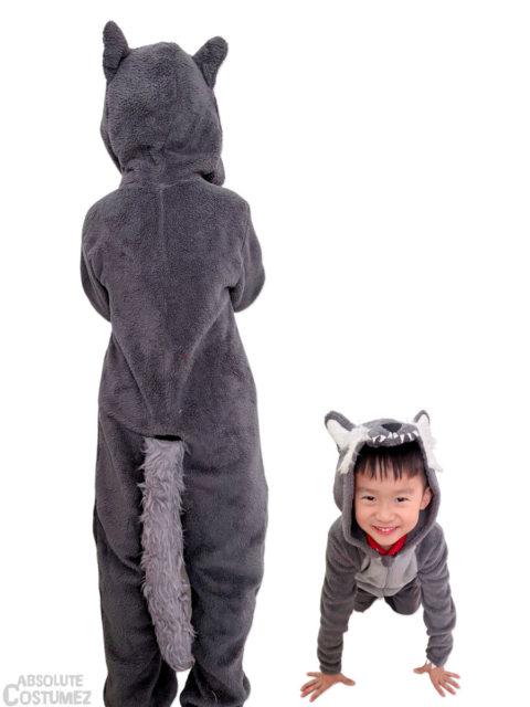 Grey Wolf suit costume can convert your children into fierce animal characters.