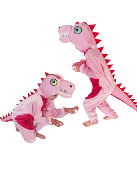 A Pink Dino suit can convert your cute children into a wild beasts