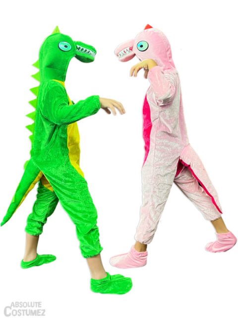 T-Rex Dinosaur Pink & Green costume for children