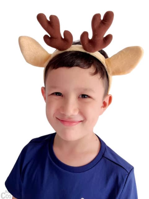 Reindeer headband transforms children into little santa helper