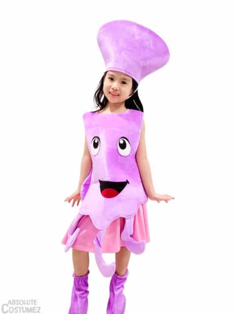 Purple Octopus Costume plush suit gets th
