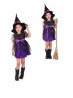 Purple Witch dress can magically convert your children into cute villain wizards