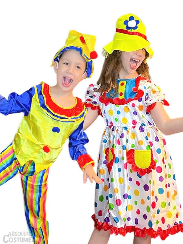 Fun Clowns Boy & Girl convert your children into funny circus entertainers.