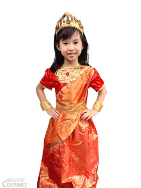 Little Miss India shiny girl dress.