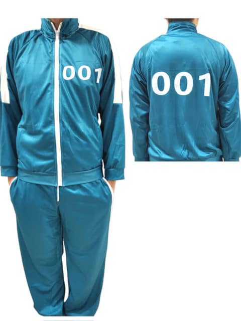 Squid Game 001 Full suit set costume top and botto