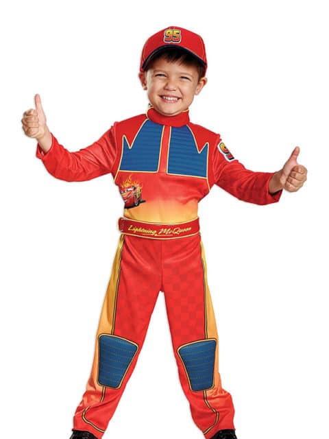 Lightning McQueen Racing Red Suit for children.