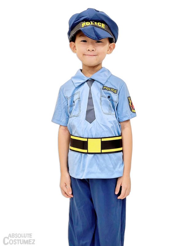 Light Blue Police officer Costume children Singapore