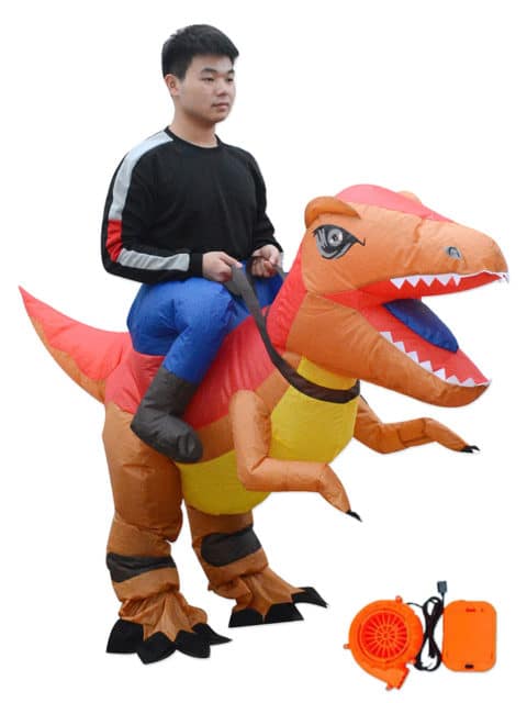 Orange T Rex Inflatable costume singapore