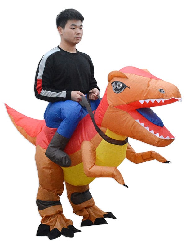 Orange T Rex Inflatable costume singapore