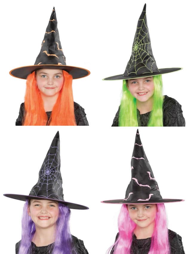 Witch hats with wigs costume singapore