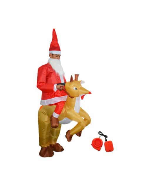 Inflatable Santa on Reindeer singapore costume