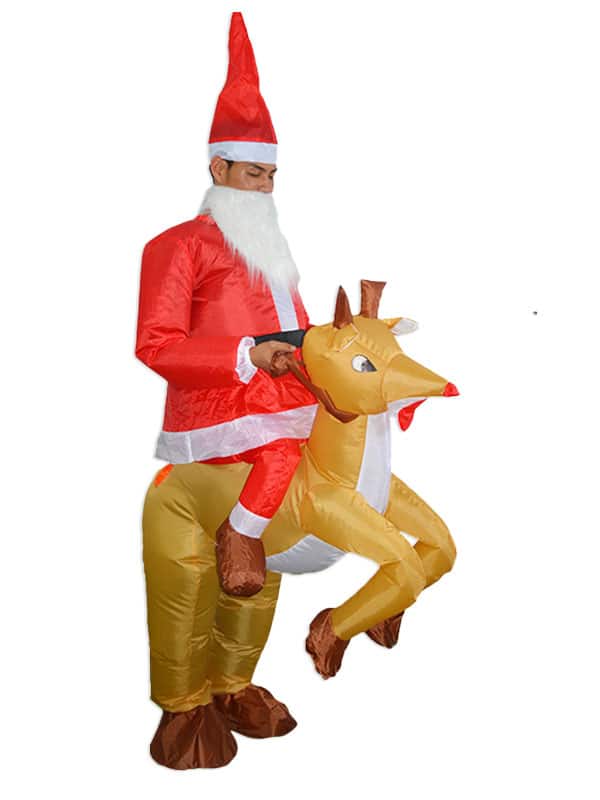 Inflatable Santa on Reindeer singapore costume